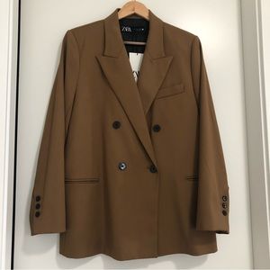 Dark camel Zara blazer